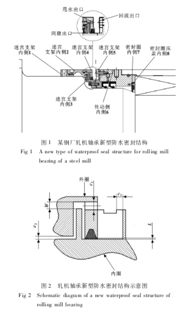 轧机轴承新型防水密封结构的数值分析